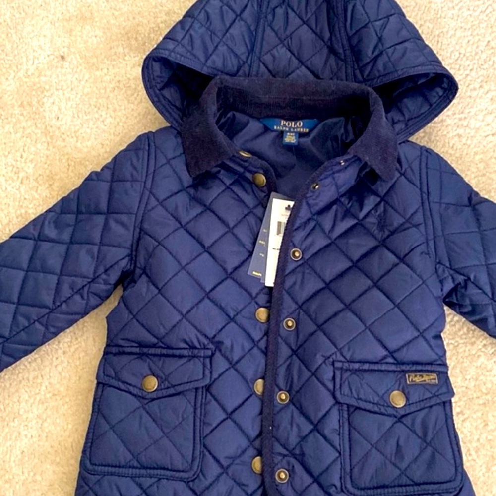 Polo Ralph Lauren Boy 3T quilted jacket almost new blue